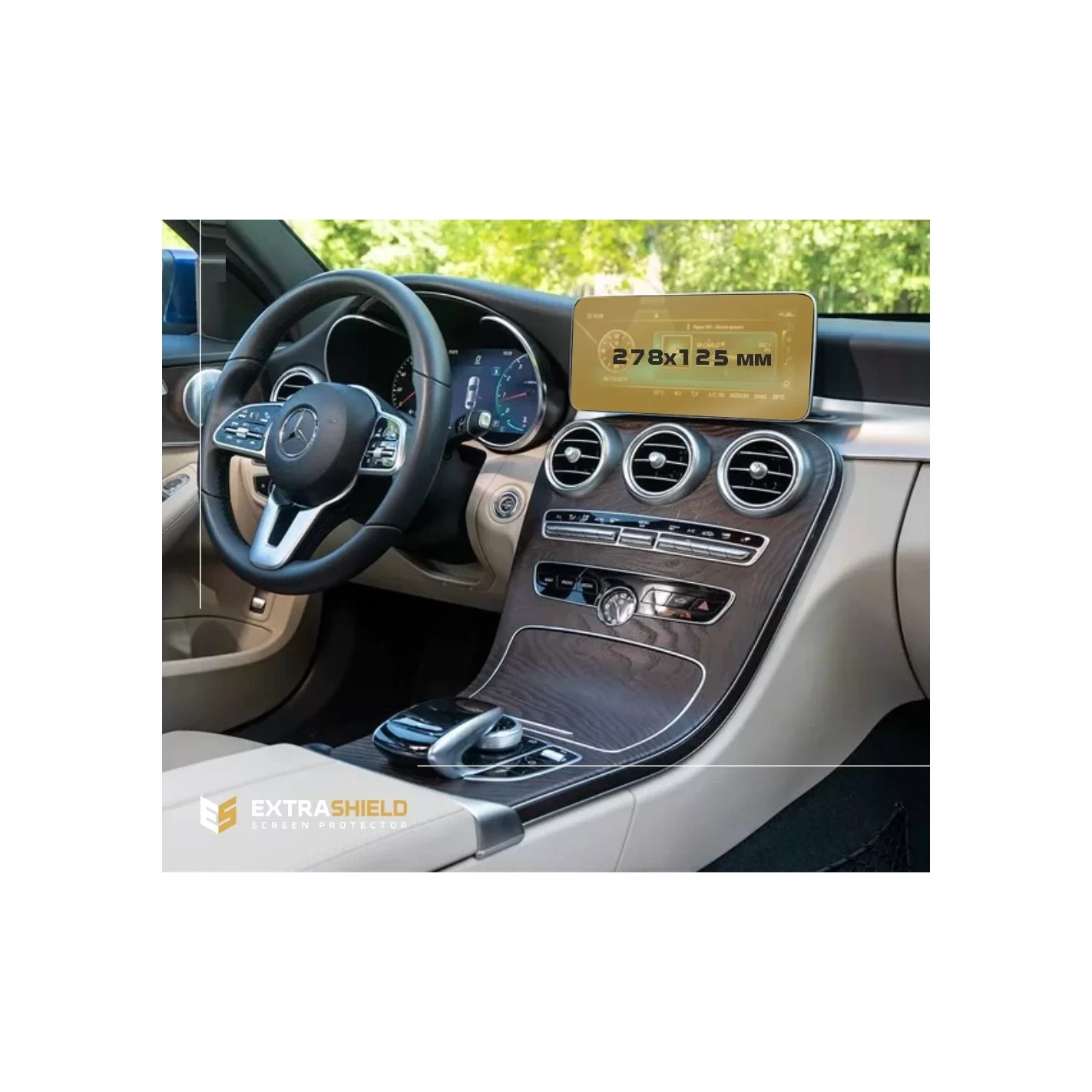 Mercedes-Benz C-class (W205/C205/A205) 2018 - Present Multimedia 10,3" ExtraShield Screeen Protector