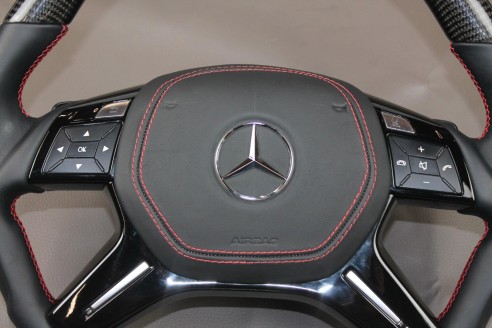 Mercedes-Benz G-Class GL ML W463 X166 W166 Steering Wheel Leather Carbon