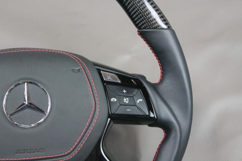 Mercedes-Benz G-Class GL ML W463 X166 W166 Steering Wheel Leather Carbon