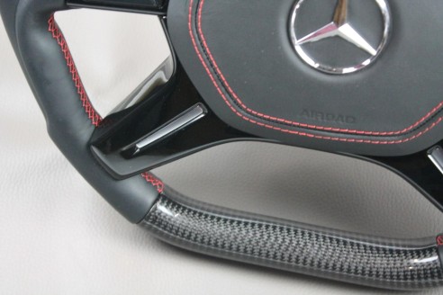 Mercedes-Benz G-Class GL ML W463 X166 W166 Steering Wheel Leather Carbon