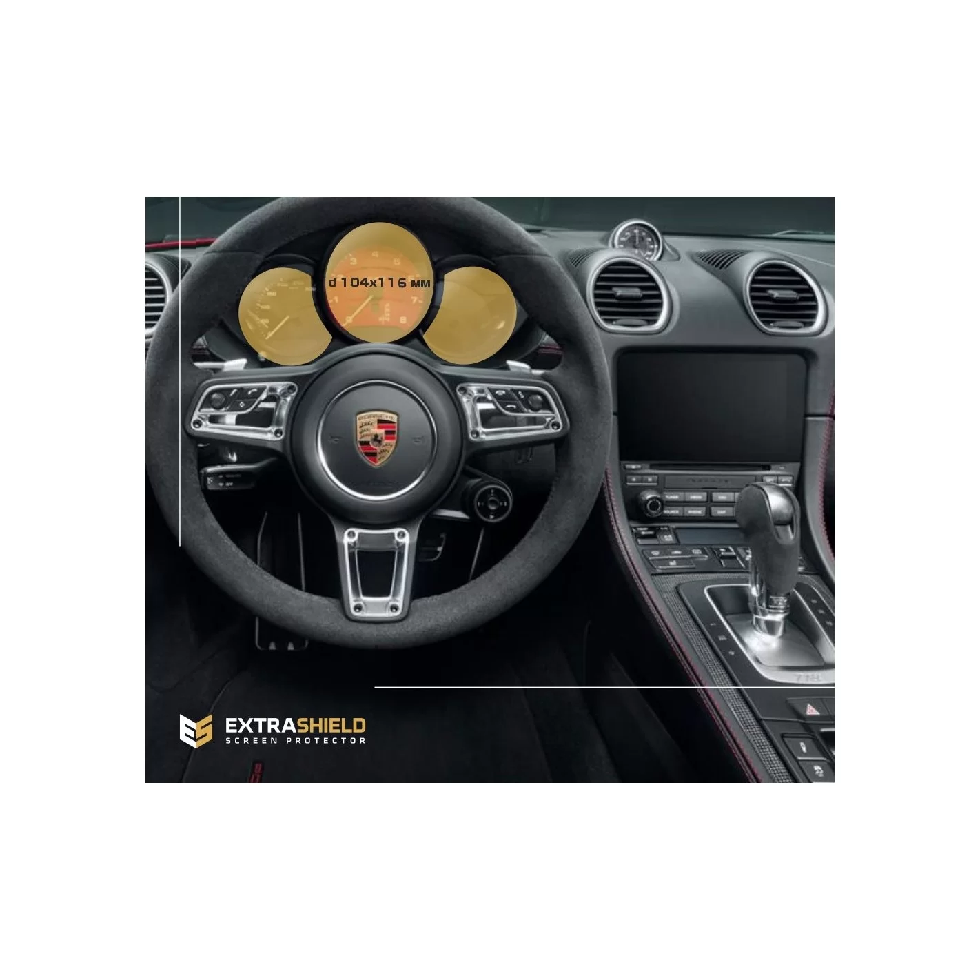 Porsche Cayman 2016 - Present Digital Speedometer 12" ExtraShield Screeen Protector