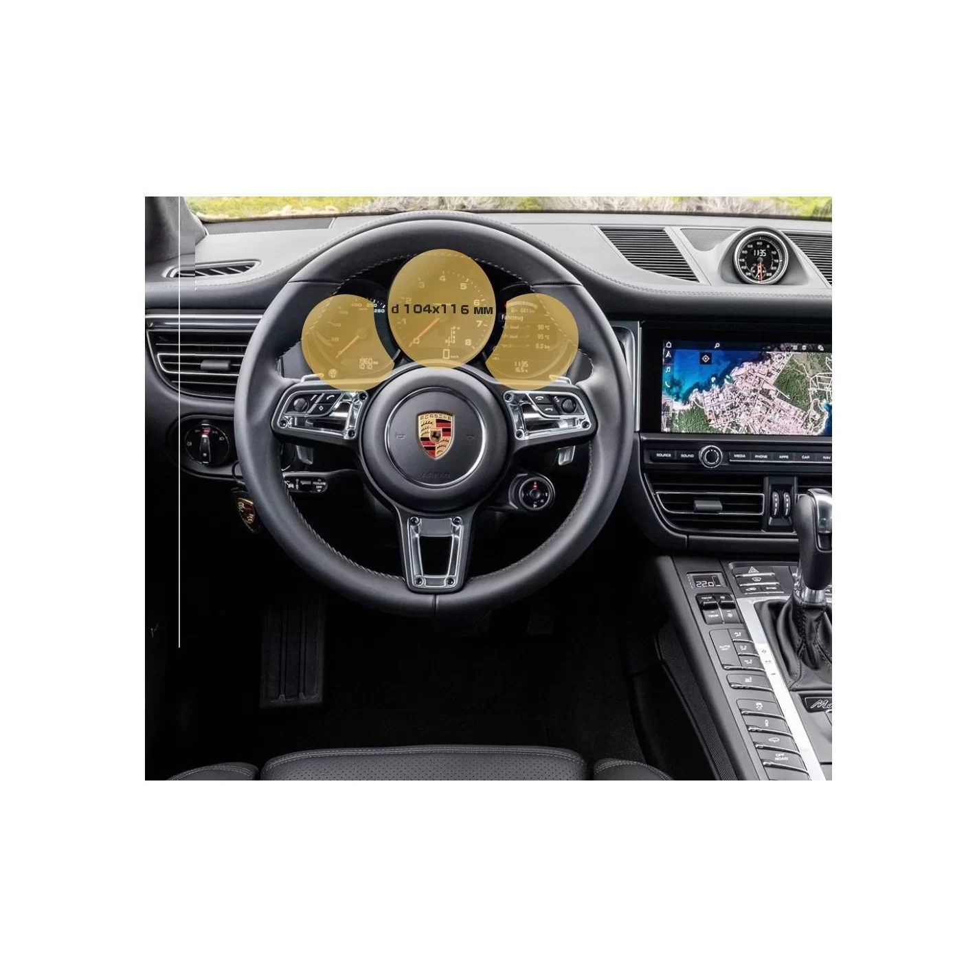 Porsche Macan 2018 - Present Digital Speedometer 12" ExtraShield Screeen Protector