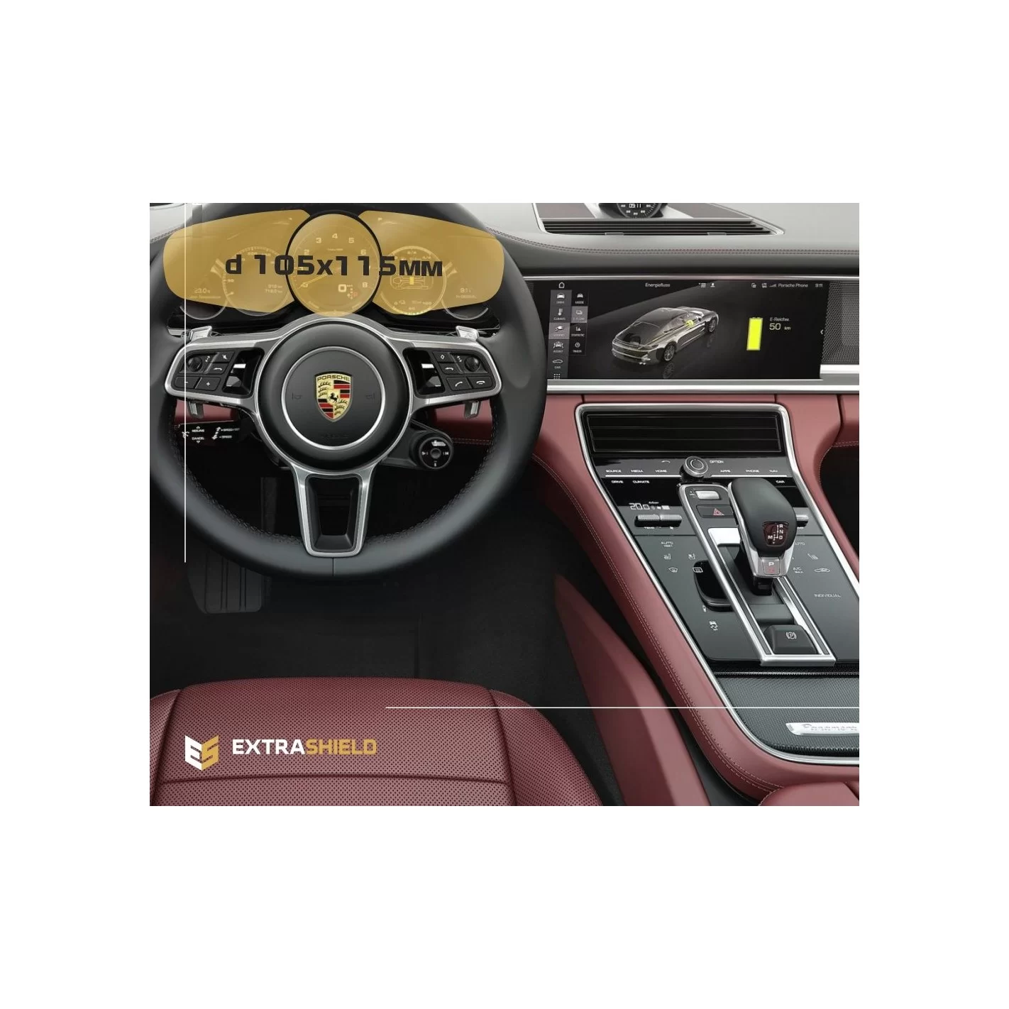 Porsche Panamera II 2017 - Present Digital Speedometer 12" ExtraShield Screeen Protector