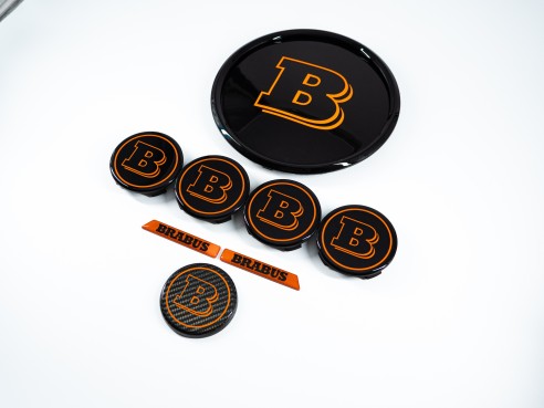 Orange Brabus Emblem Logo Set for Mercedes G class W463a W464 G63