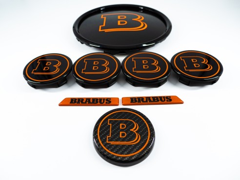 Orange Brabus Emblem Logo Set for Mercedes G class W463a W464 G63