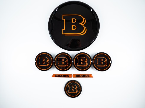 Orange Brabus Emblem Logo Set for Mercedes G class W463a W464 G63