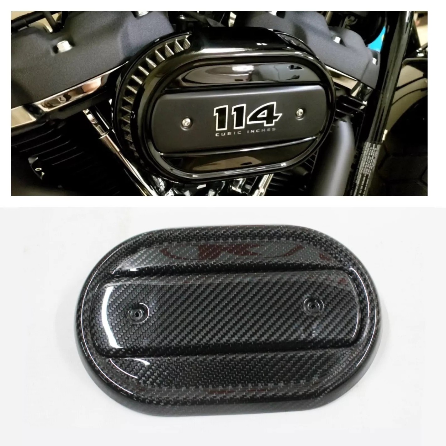  - Home - Carbon fiber air intake filter cover plate for Harley Davidson 2018+ - 9 - 