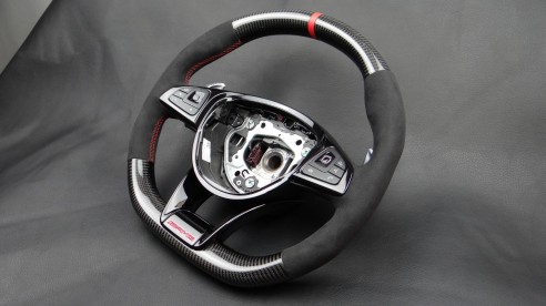 Mercedes-Benz W205 W222 W212 W213 Steering Wheel Carbon Alcantara