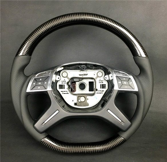 Mercedes-Benz G-Class E-Class GL ML W463 W166 X166 W212 Steering Wheel Carbon Leather