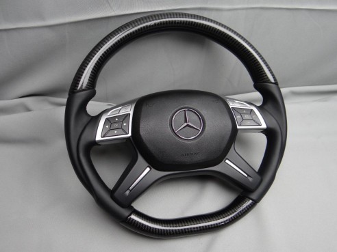 Mercedes-Benz G-Class E-Class GL ML W463 W166 X166 W212 Steering Wheel Carbon Leather